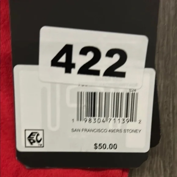 Red 49ers Graphic T-Shirt 47 brand Stoney Clover size large - Picture 4 of 4